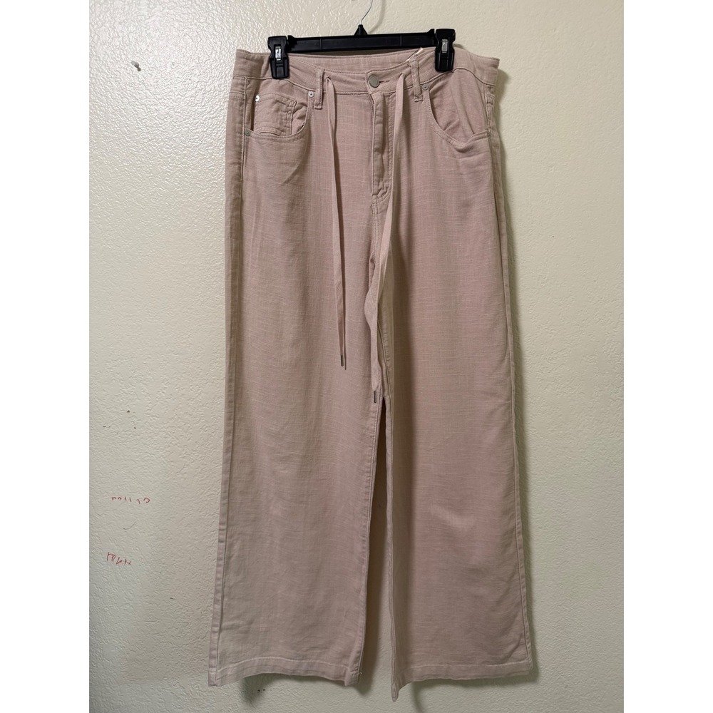 BlankNYC Wide Leg Cotton Linen Blend Pants Dusty Rose Pink Size 29